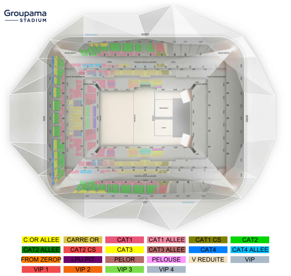Plan — Groupama Stadium